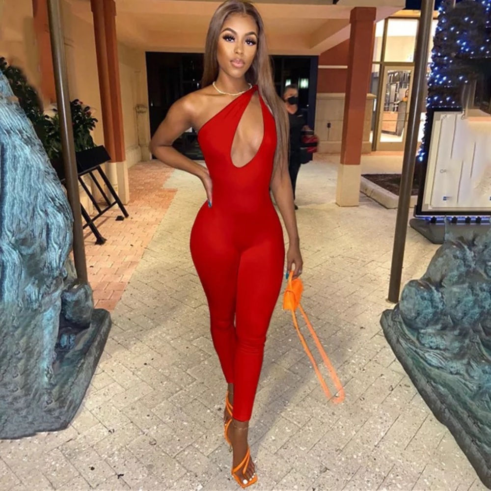 Red jumpsuit
